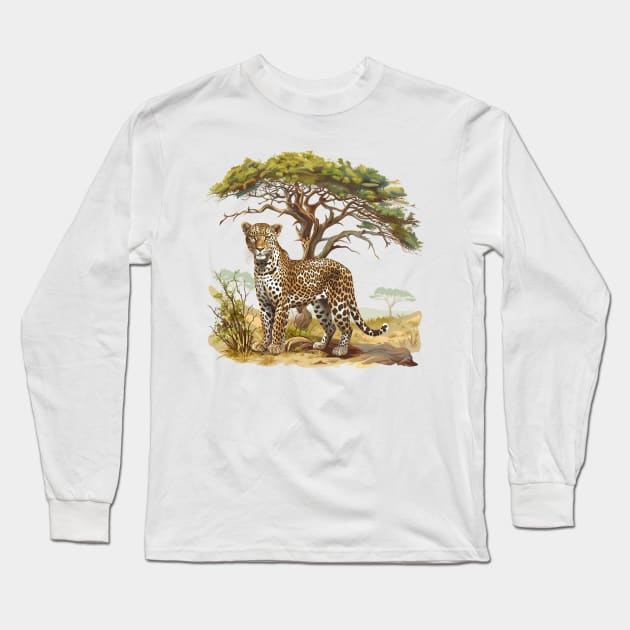 Leopard Design Long Sleeve T-Shirt by zooleisurelife